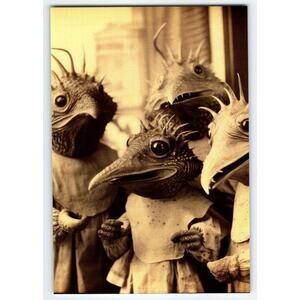 4x6 Halloween Costume Photo Vintage Style Bird Mask Characters